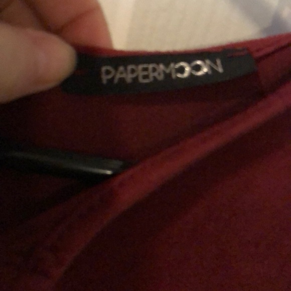 Adorable velvet dark maroon bodycon dress - Picture 5 of 8